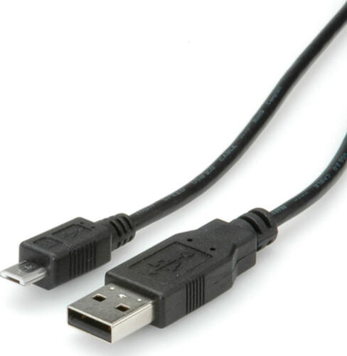 ROLINE USB 2.0 Kabel, USB A ST - Micro USB B ST 0,8m