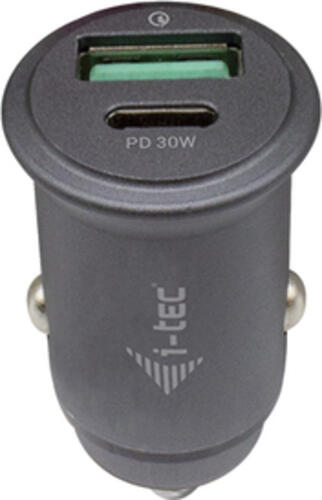 i-tec Car Charger 1x USB-C PD 30 W, 1x USB QC 3.0