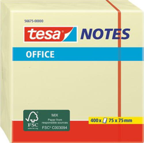 TESA 56675 Klebezettel Quadratisch Gelb 400 Blätter Selbstklebend