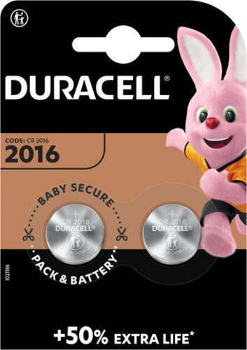 Duracell Knopfzelle CR2016 B2 Lithium