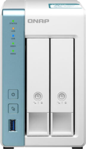 QNAP TS-231K NAS & Speicherserver Tower Ethernet/LAN Türkis, Weiß Alpine AL-214