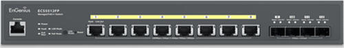 EnGenius ECS2512FP Netzwerk-Switch Managed L2+ 2.5G Ethernet (100/1000/2500) Power over Ethernet (PoE) Schwarz