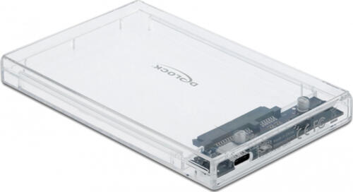 DeLOCK 42621 Speicherlaufwerksgehäuse HDD / SSD-Gehäuse Transparent 2.5