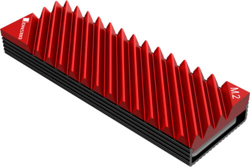 Jonsbo M.2-3 RED Computerkühlsystem Solid-State-Laufwerk Kühlkörper/Radiator Schwarz, Rot 1 Stück(e)