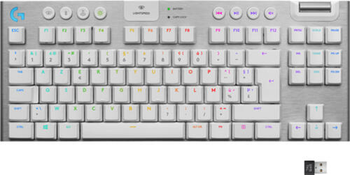 Logitech G 920-009664 Tastatur Gaming RF Wireless &plus; Bluetooth QWERTY Englisch Wei&szlig;