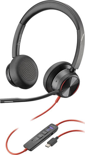 POLY Blackwire 8225 Kopfhörer Kabelgebunden Kopfband Büro/Callcenter USB Typ-C Schwarz
