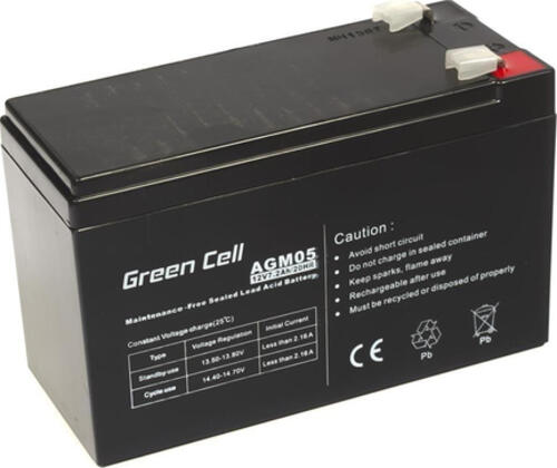Green Cell AGM05 USV-Batterie Plombierte Bleisäure (VRLA) 12 V 7,2 Ah