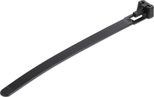 StarTech.com Kabelbinder - 127x7 mm, wiederverwendbar, lösbare Nylonbinder, 22 kg Zugfestigkeit, Innen- und Außenbereich, 94V-2/UL, schwarz, 100 Stück