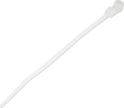 StarTech.com 10 cm Kabelbinder mit Öse - 2 mm breit, 2 mm Bündeldurchmesser, 8 kg Zugfestigkeit, Nylon 66 selbstsichernde Kabelbinder mit Schraubloch, UL gelistet, 100 Stück