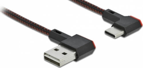 DeLOCK EASY-USB 2.0 Kabel Typ-A Stecker zu USB Type-C Stecker gewinkelt links / rechts 0,5 m schwarz