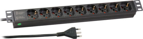 EFB Elektronik EK631IT.1 Stromverteilereinheit (PDU) 9 AC-Ausgänge 1U Schwarz