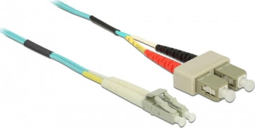 DeLOCK 86565 InfiniBand/fibre optic cable 2 m LC SC Aqua-Farbe