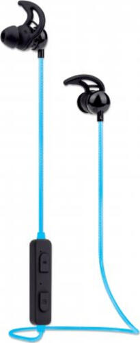 Manhattan Sound Science In-Ear Bluetooth-Sportheadset mit Leuchteffekt, Wasserfest, in-Ear-Design, omnidirektionales Mikrofon, integrierte Bedienelemente, integriertes, buntes LED-Licht