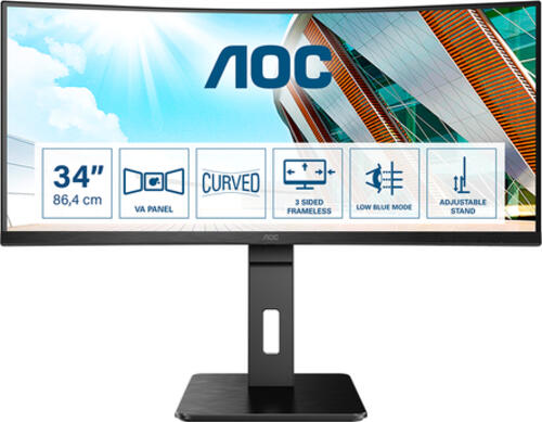 AOC P2 CU34P2A LED display 86&comma;4 cm &lpar;34&rpar; 3440 x 1440 Pixel Quad HD Schwarz