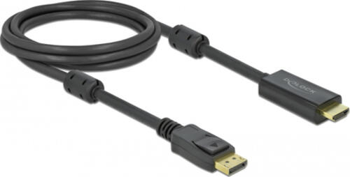 DeLOCK 85956 Videokabel-Adapter 2 m HDMI Typ A (Standard) DisplayPort Schwarz