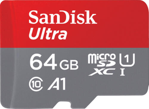 64 GB SanDisk Ultra microSDXC  Kit Speicherkarte, lesen: 100MB/s