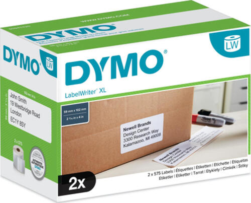 Dymo LabelWriter Etiketten 102x59mm, weiß, 2 Rollen