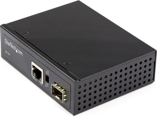 StarTech.com PoE + Industrial Media Converter 60W - Medienkonverter LWL Kupfer - Singlemode-/Multimode Glasfaser auf Kupfer Gigabit Ethernet - Mini/Kompaktgröße - IP-30/ -40&deg;C bis 75&deg;C