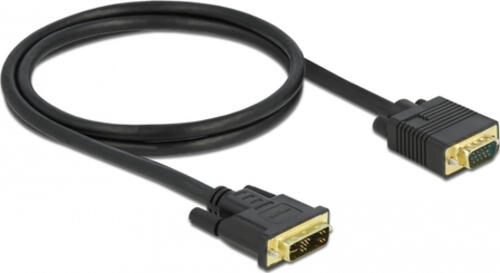 DeLOCK 86748 Videokabel-Adapter 1 m DVI VGA (D-Sub) Schwarz