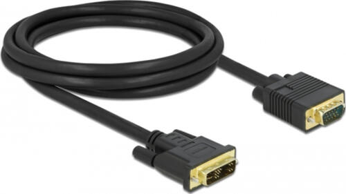 DeLOCK 86749 Videokabel-Adapter 2 m DVI VGA (D-Sub) Schwarz