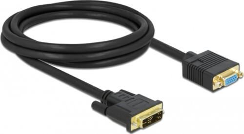 DeLOCK 86753 Videokabel-Adapter 2 m DVI VGA (D-Sub) Schwarz