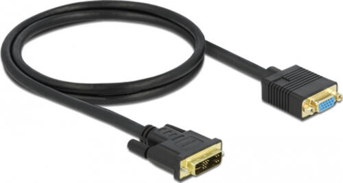 DeLOCK 86752 Videokabel-Adapter 1 m DVI VGA (D-Sub) Schwarz