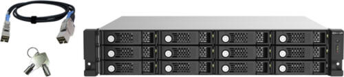 QNAP TL-R1220Sep-RP HDD / SSD-Gehäuse Schwarz, Grau 2.5/3.5