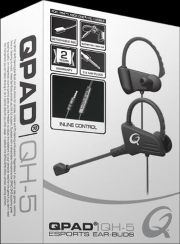 QPAD QH5 Kopfhörer & Headset Kabelgebunden Ohrbügel, im Ohr Gaming Schwarz