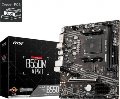 MSI B550M-A PRO Motherboard AMD B550 Sockel AM4 micro ATX