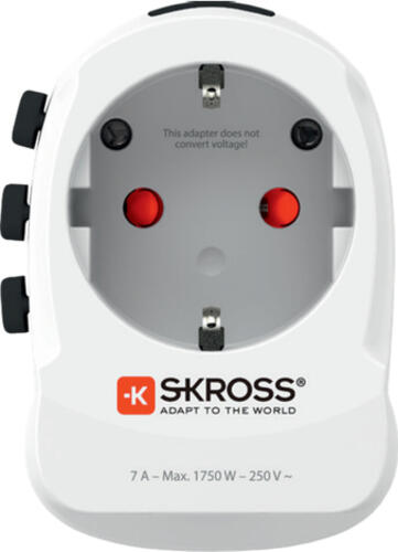 Skross Pro Light USB geeignet für geerdete und ungeerdete Geräte (2-polig und 3-polig)