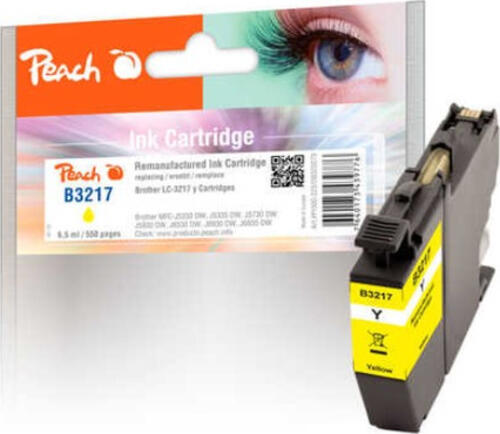 Peach Tintenpatrone gelb kompatibel zu Brother LC-3217Y