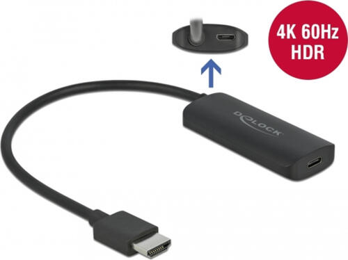 DeLOCK 63251 Videokabel-Adapter HDMI Typ A (Standard) USB Typ-C Schwarz