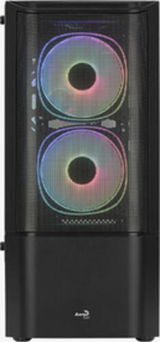 AeroCool Quantum Mesh V2, schwarz, Lüfter LED Fixed RGB, Glasfenster