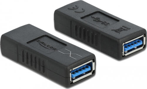 DeLOCK 66641 Kabeladapter USB 3.0 Type-A Schwarz