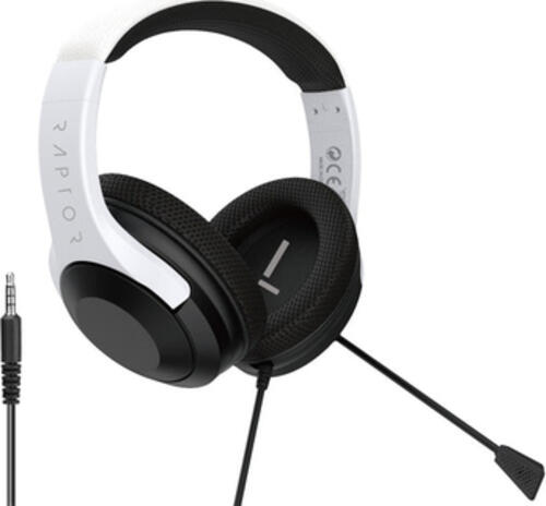 Raptor Gaming RG-H300-W Kopfhörer & Headset Kabelgebunden Kopfband Schwarz, Weiß