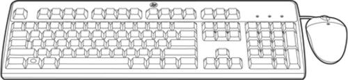 HPE 631358-B21 Tastatur Maus enthalten USB QWERTZ Deutsch Schwarz