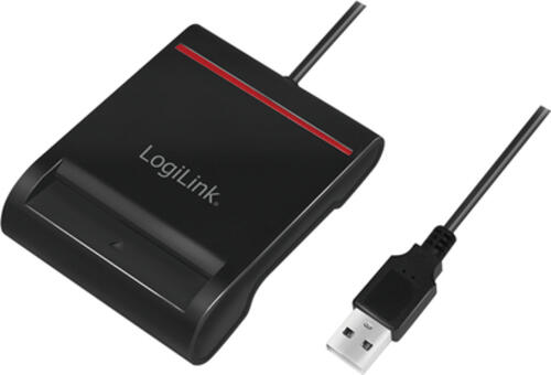 LogiLink CR0047 Smart-Card-Lesegerät Drinnen USB 2.0 Schwarz