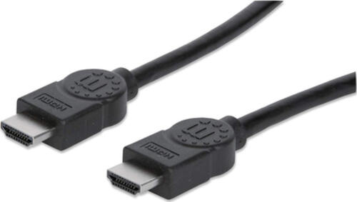 Manhattan High Speed HDMI-Kabel mit Ethernet-Kanal, HEC, ARC, HDMI-Stecker auf HDMI-Stecker, geschirmt, schwarz, 10 m