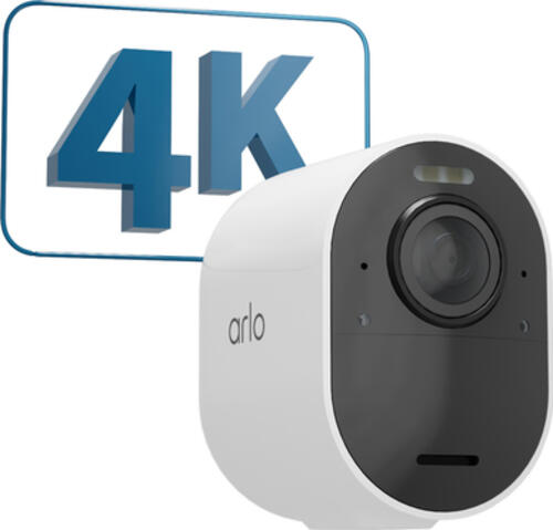 Arlo Ultra 2 kabellose Überwachungskamera außen, Zusatzkamera weiß