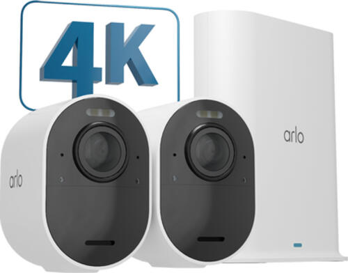 Arlo Ultra 2 Überwachungskamera außen, 2er Set weiß