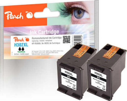 Peach PI300-655 Druckerpatrone 2 Stück(e) Kompatibel Schwarz