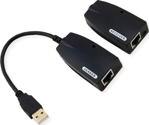 VALUE 12.99.1123 Kabeladapter USB-A, RJ-45 Schwarz