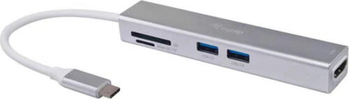 Equip 133480 laptop-dockingstation & portreplikator USB 3.2 Gen 1 (3.1 Gen 1) Type-C Silber