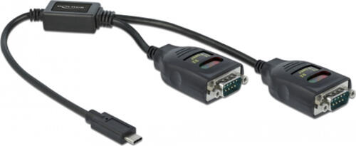 DeLOCK 90494 Serien-Kabel Schwarz 0,35 m USB Typ-C RS-232 DB9