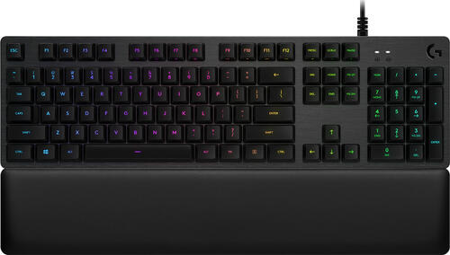 Logitech G G513 CARBON LIGHTSYNC RGB Mechanical Gaming Keyboard, GX Brown Tastatur USB Deutsch Karbon