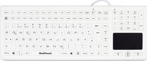 Baaske Medical Meditouch BLT03 Tastatur USB QWERTZ Deutsch Weiß