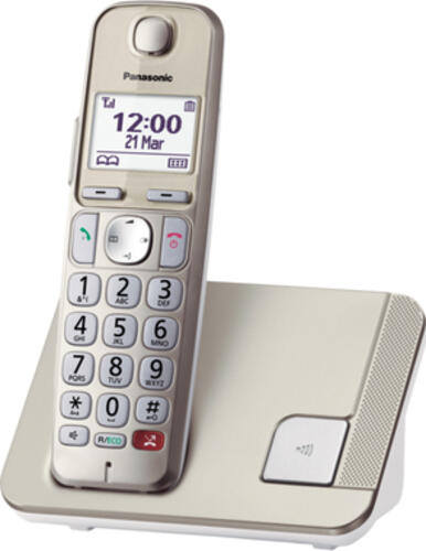 Panasonic KX-TGE250 DECT-Telefon Anrufer-Identifikation Champagner, Gold