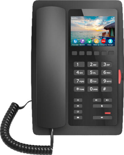 Fanvil H5W schwarz, VoIP-Telefon (schnurgebunden), Anruferanzeige, Freisprecheinrichtung, Wideband, SIP, Displaytasten (6), optische Anrufsignalisierung