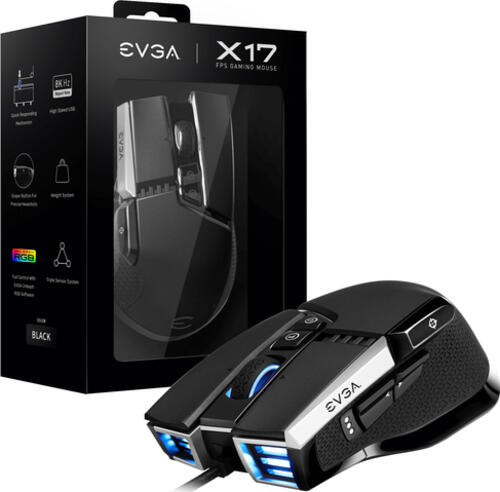 EVGA X17 Maus Beidhändig USB Typ-A Optisch 16000 DPI