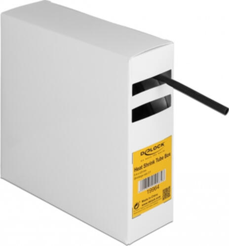 DeLOCK Schrumpfschlauch Box, mit Innenkleber, Schrumpfungsrate 3:1, 5 m x 4,8 mm schwarz